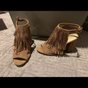 Vince Camuto Fringe Mule Sandals